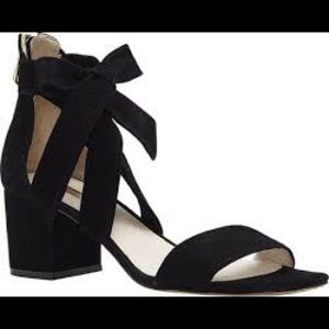 Louise Et Cie Black Suede Black Zippered Heels